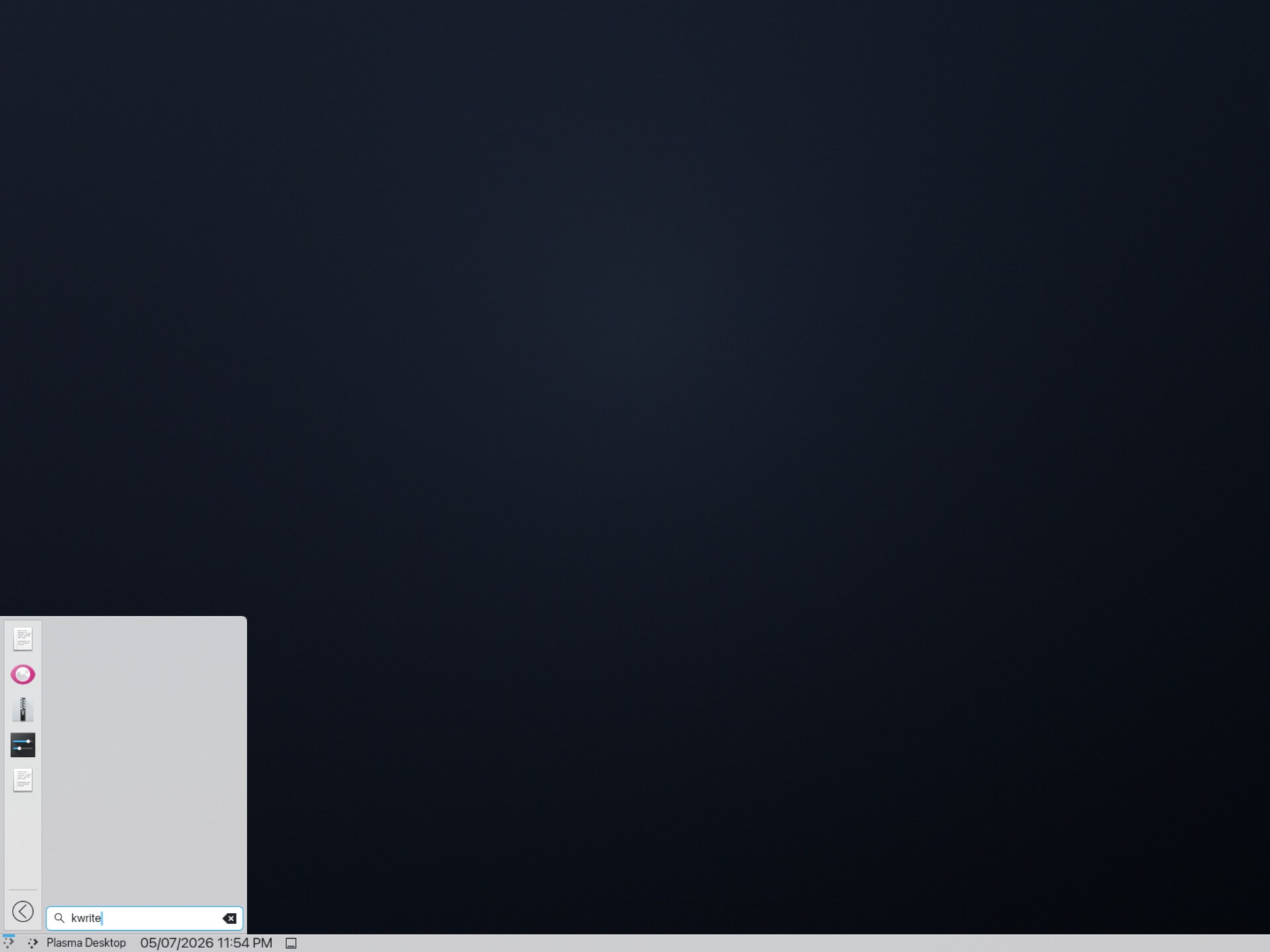 KWrite open in a KDE xiOS desktop session on a jailbroken iPad.