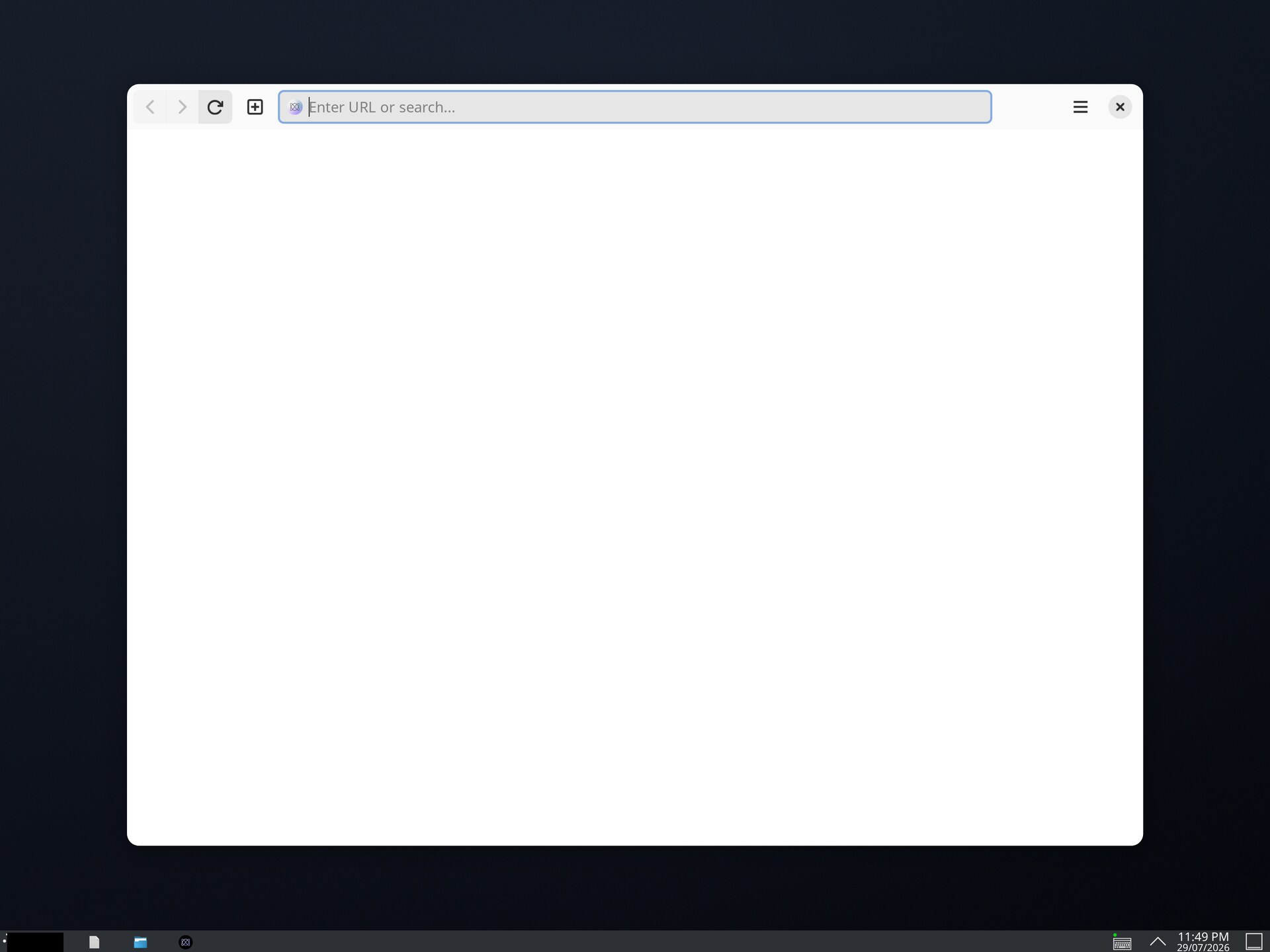 The Ladybird browser running as a window in a xiOS desktop session on a jailbroken iPad.