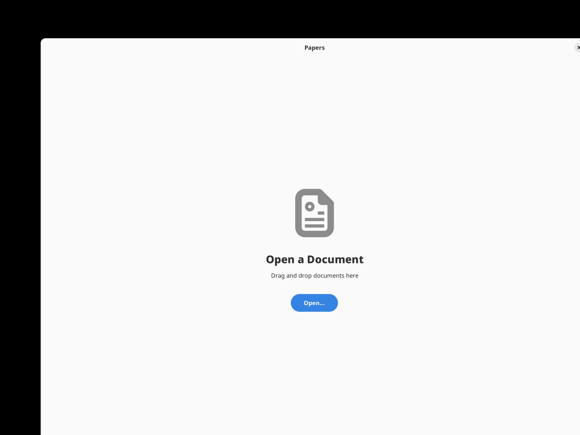 Papers document viewer open in a xiOS GNOME desktop session on a jailbroken iPad.